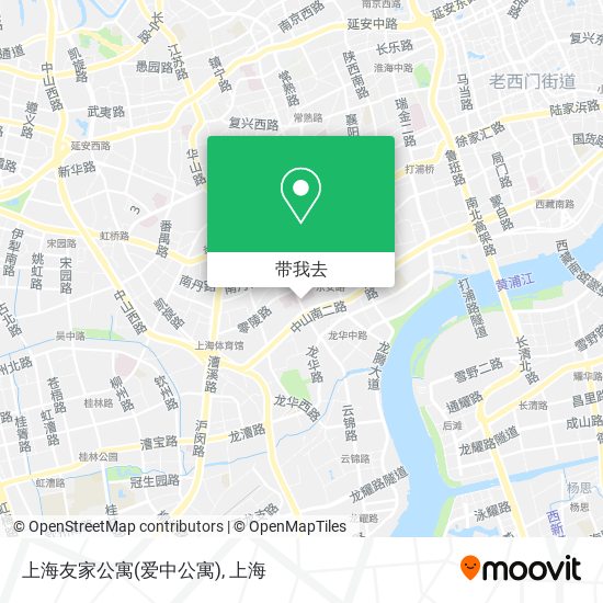 上海友家公寓(爱中公寓)地图