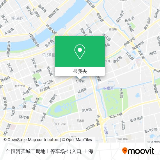 仁恒河滨城二期地上停车场-出入口地图