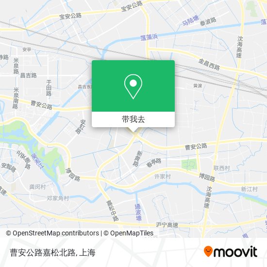 曹安公路嘉松北路地图