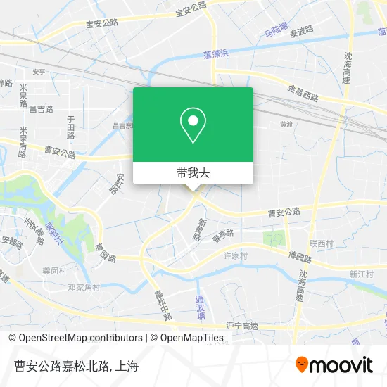 曹安公路嘉松北路地图