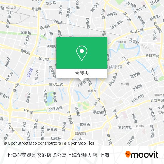 上海心安即是家酒店式公寓上海华师大店地图