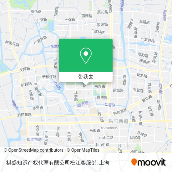 祺盛知识产权代理有限公司松江客服部地图