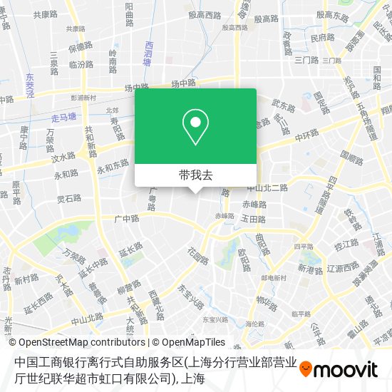中国工商银行离行式自助服务区(上海分行营业部营业厅世纪联华超市虹口有限公司)地图