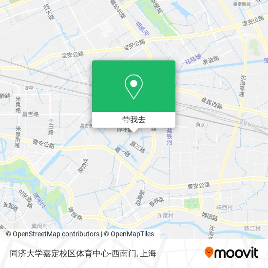 同济大学嘉定校区体育中心-西南门地图