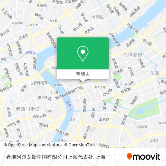 香港阿尔戈斯中国有限公司上海代表处地图