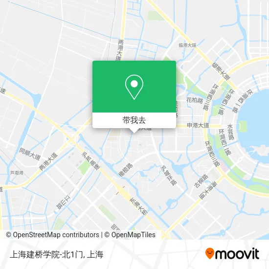 上海建桥学院-北1门地图