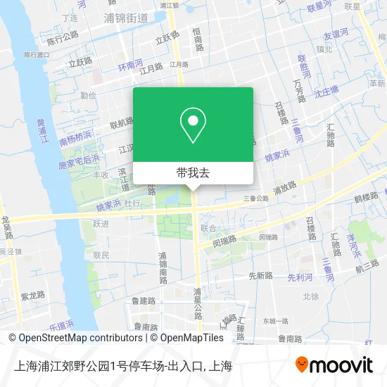 上海浦江郊野公园1号停车场-出入口地图