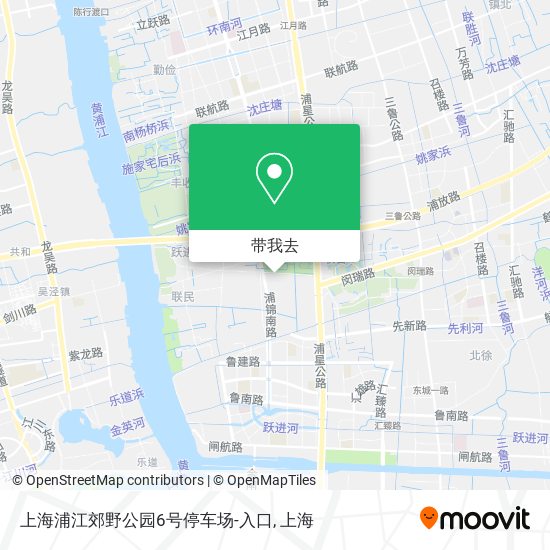 上海浦江郊野公园6号停车场-入口地图