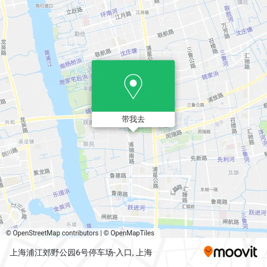 上海浦江郊野公园6号停车场-入口地图