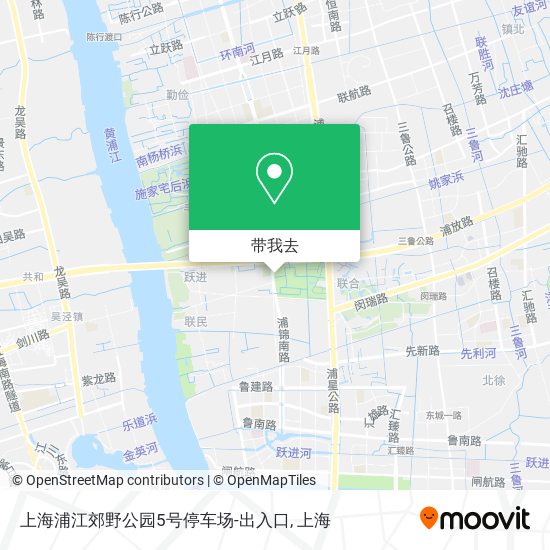 上海浦江郊野公园5号停车场-出入口地图
