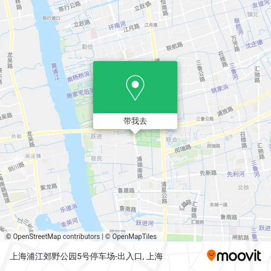 上海浦江郊野公园5号停车场-出入口地图