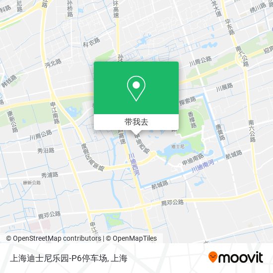 上海迪士尼乐园-P6停车场地图