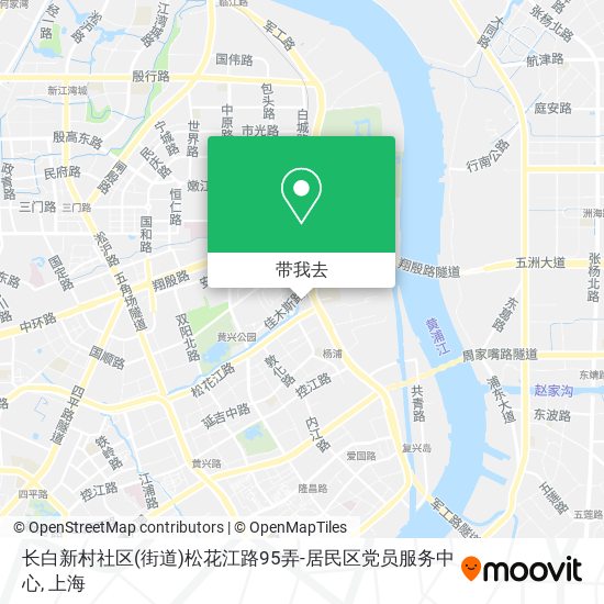 长白新村社区(街道)松花江路95弄-居民区党员服务中心地图
