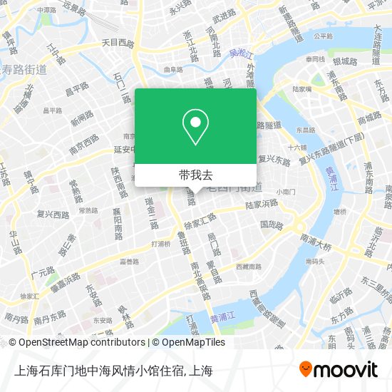 上海石库门地中海风情小馆住宿地图