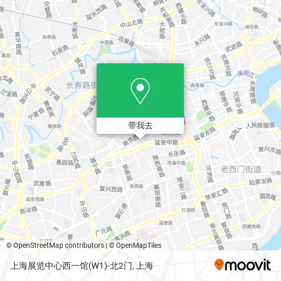 上海展览中心西一馆(W1)-北2门地图