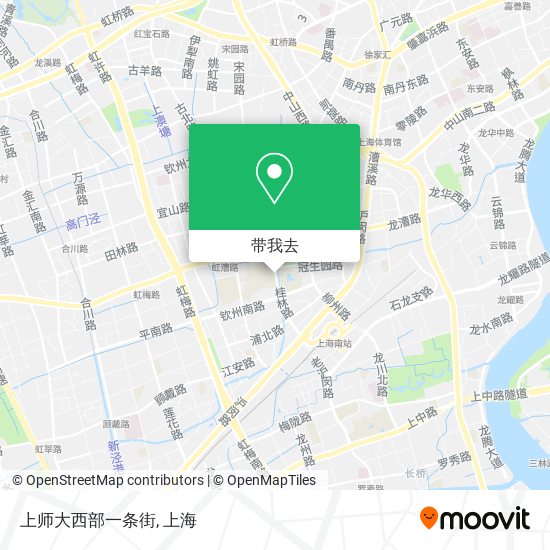 上师大西部一条街地图