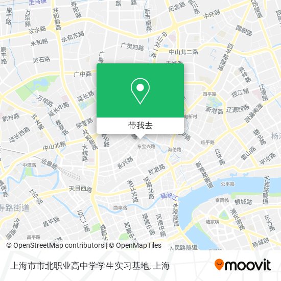 上海市市北职业高中学学生实习基地地图