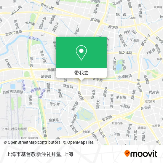 上海市基督教新泾礼拜堂地图