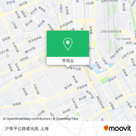 沪青平公路诸光路地图