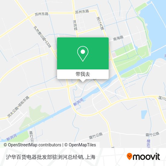 沪华百货电器批发部驻浏河总经销地图
