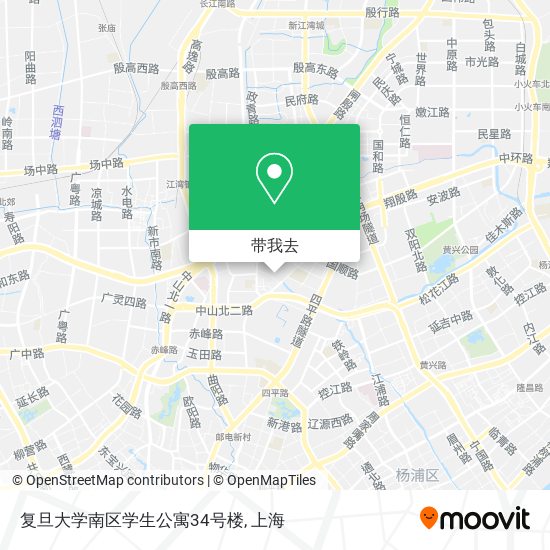 复旦大学南区学生公寓34号楼地图