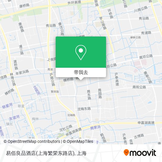 易佰良品酒店(上海繁荣东路店)地图
