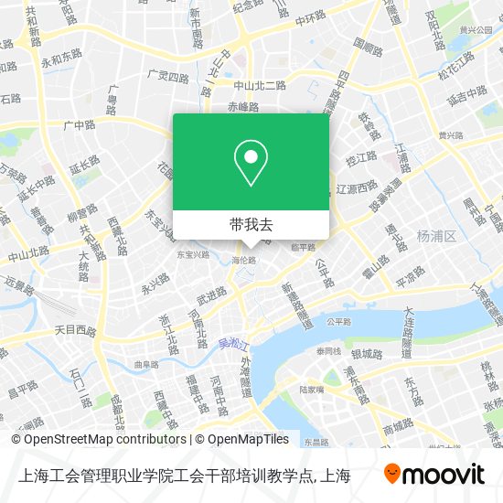 上海工会管理职业学院工会干部培训教学点地图