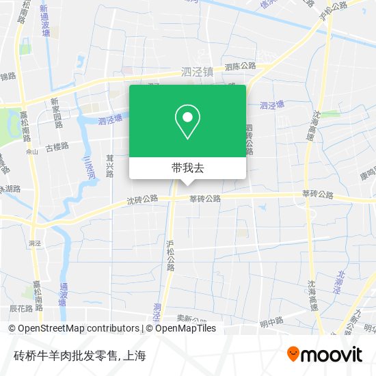 砖桥牛羊肉批发零售地图