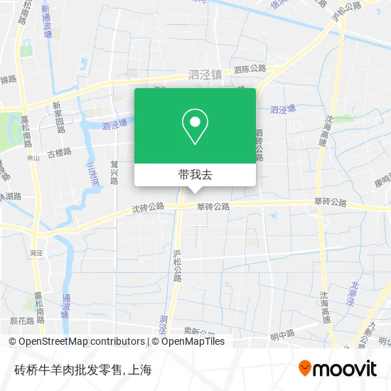 砖桥牛羊肉批发零售地图