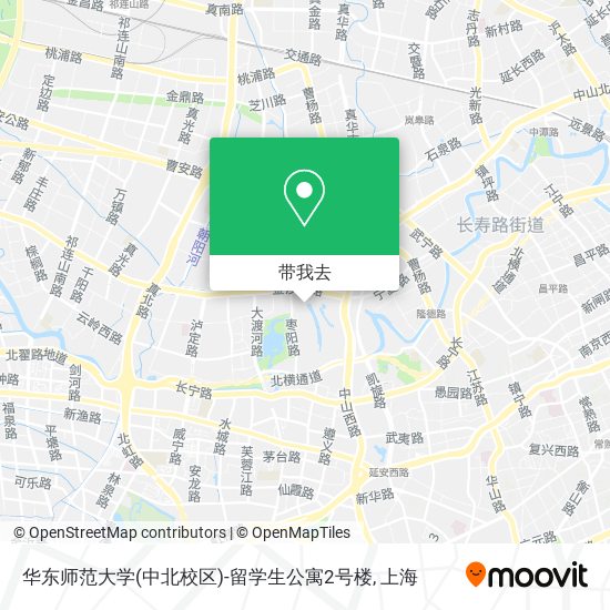 华东师范大学(中北校区)-留学生公寓2号楼地图