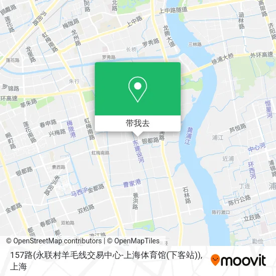 157路(永联村羊毛线交易中心-上海体育馆(下客站))地图