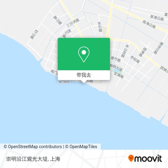 崇明沿江观光大堤地图