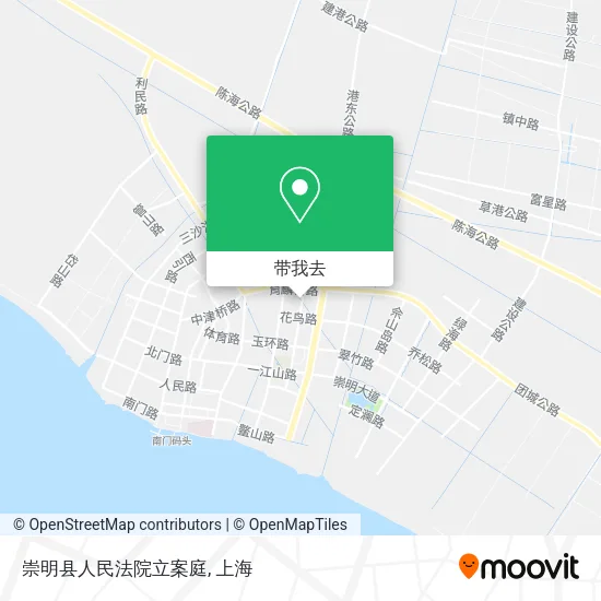 崇明县人民法院立案庭地图