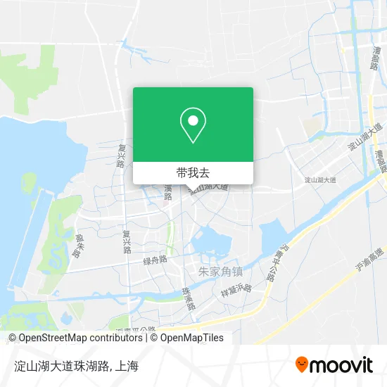 淀山湖大道珠湖路地图