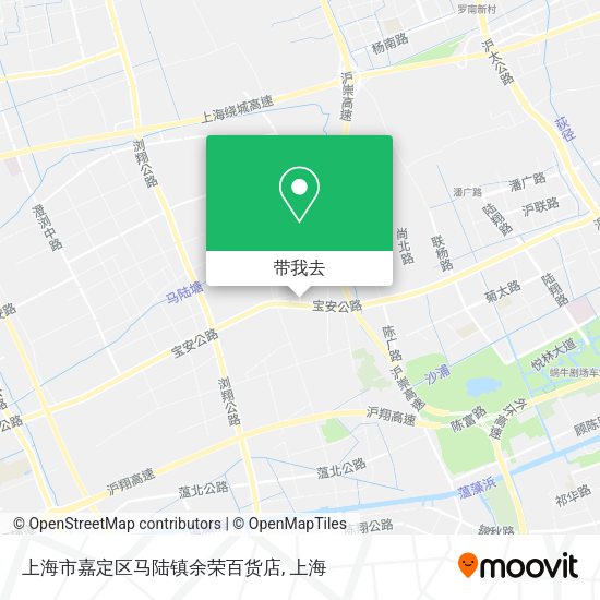 上海市嘉定区马陆镇余荣百货店地图
