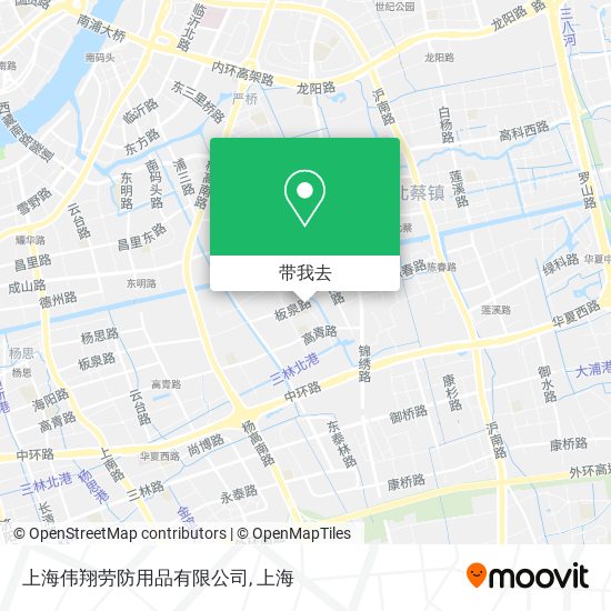 上海伟翔劳防用品有限公司地图