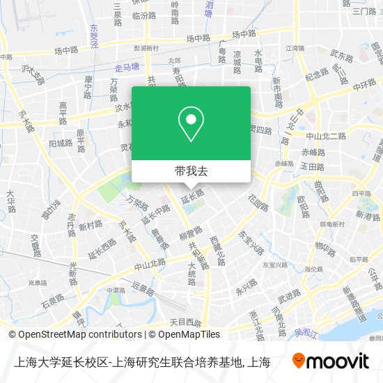 上海大学延长校区-上海研究生联合培养基地地图