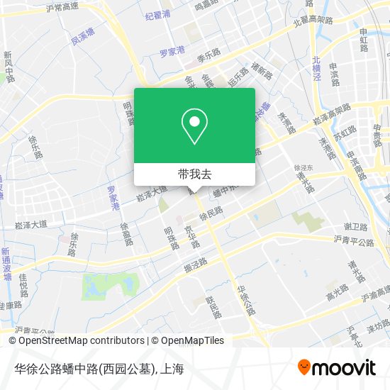 华徐公路蟠中路(西园公墓)地图