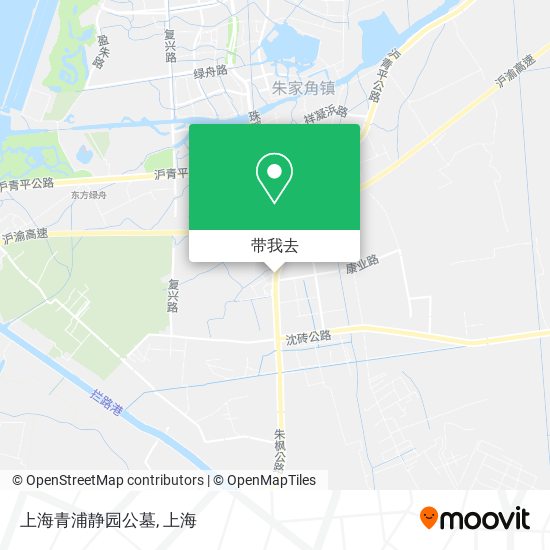上海青浦静园公墓地图
