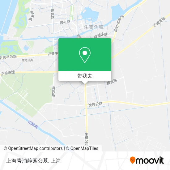 上海青浦静园公墓地图