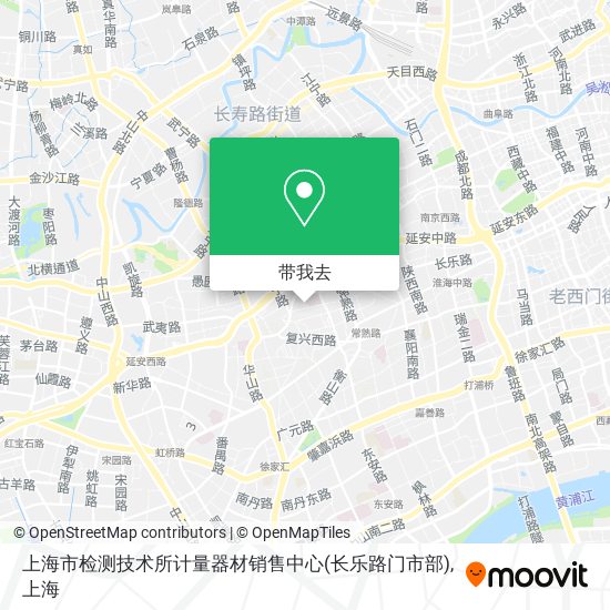 上海市检测技术所计量器材销售中心(长乐路门市部)地图