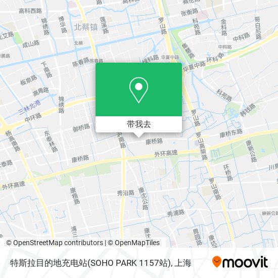 特斯拉目的地充电站(SOHO PARK 1157站)地图