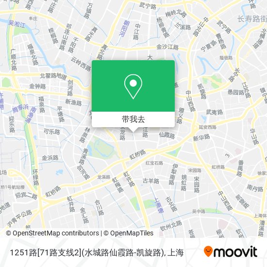 1251路[71路支线2](水城路仙霞路-凯旋路)地图