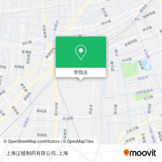 上海泛植制药有限公司地图