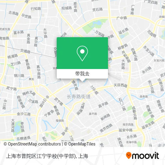 上海市普陀区江宁学校(中学部)地图