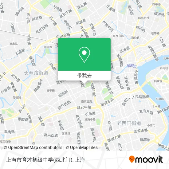 上海市育才初级中学(西北门)地图
