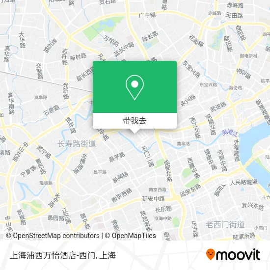 上海浦西万怡酒店-西门地图