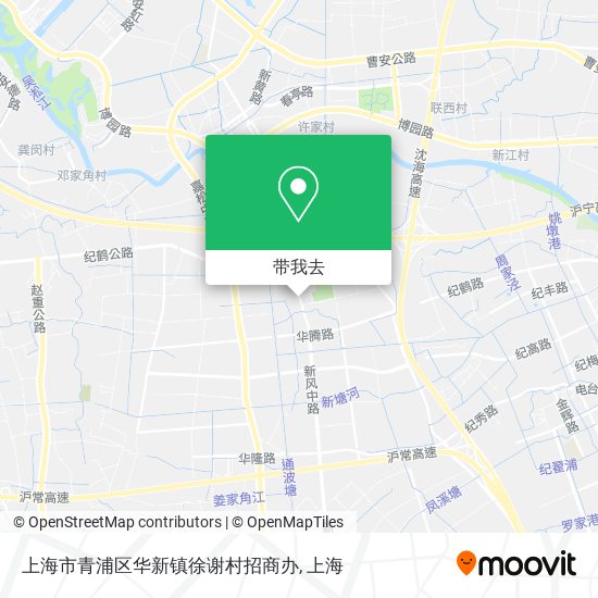 上海市青浦区华新镇徐谢村招商办地图