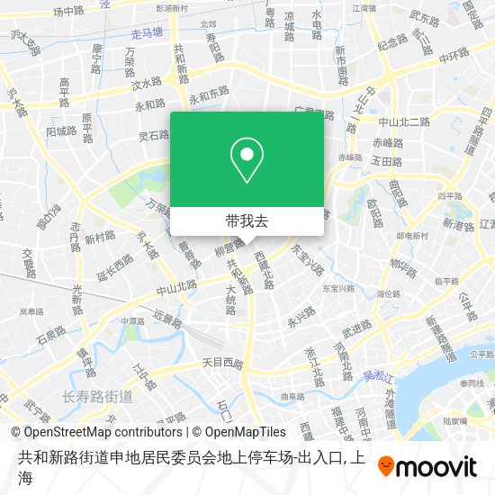 共和新路街道申地居民委员会地上停车场-出入口地图