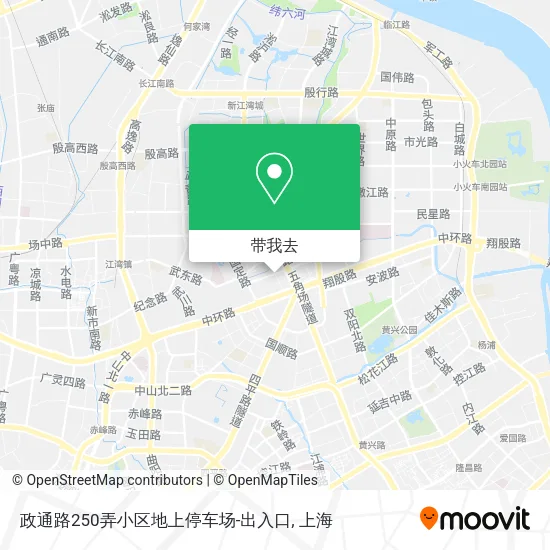 政通路250弄小区地上停车场-出入口地图